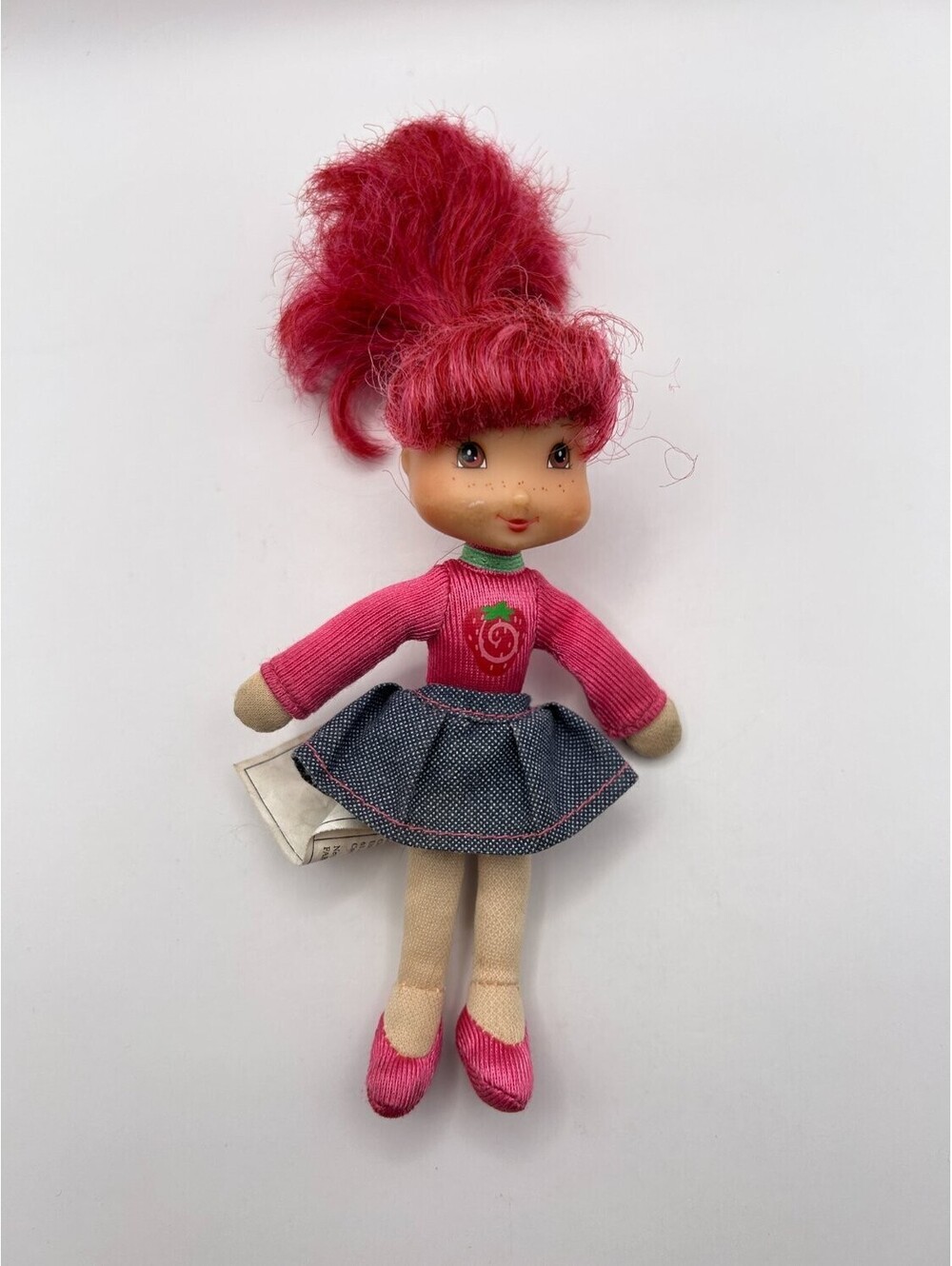 Playmates Strawberry Shortcake 2006 Rag Doll Red Hair Pink Outfit Soft Body Used